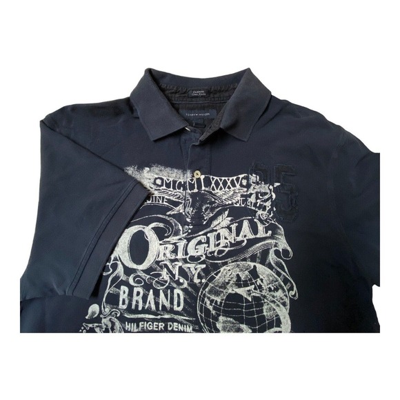 Tommy Hilfiger Other - Men's Large‎ Y2K Tommy Hilfiger Short Sleeve Polo Blue Anniversary M